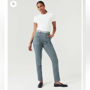 SPANX Straight Leg Pants in Dusty Blue